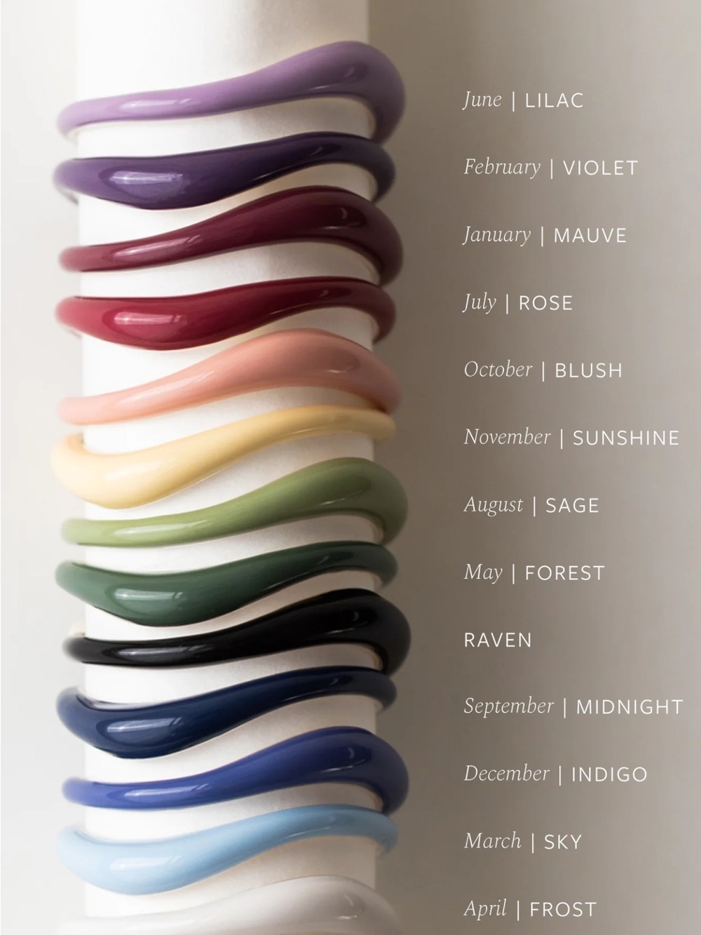 GLDN Aura Enamel Ring, Midnight (Sep)